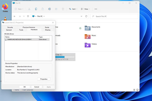 Số model SSD Windows 10